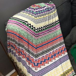 Colorful tribal print maxi skirt